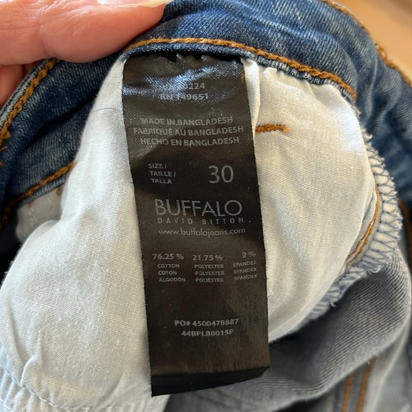 Buffalo David Bitton Gemma Mid Rise Slim Jeans Size 30 Medium Wash Straight Leg - Picture 6 of 10